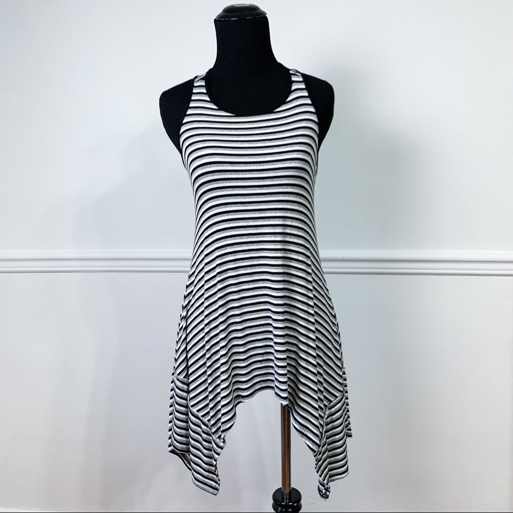 Soprano Striped Knit Mini Tank Dress